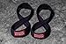 SERIOUS STEEL FITNESS Red Figure 8 Lifting Straps | Deadlift & Strongman Axle Straps - 3 Sizes