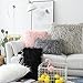 Home Brilliant Dark Gray 18 x 18 Pillow Covers Faux Fur Accent Mongolian Decorative Cushion Pillow Cases for Couch, 45cm, Set of 2