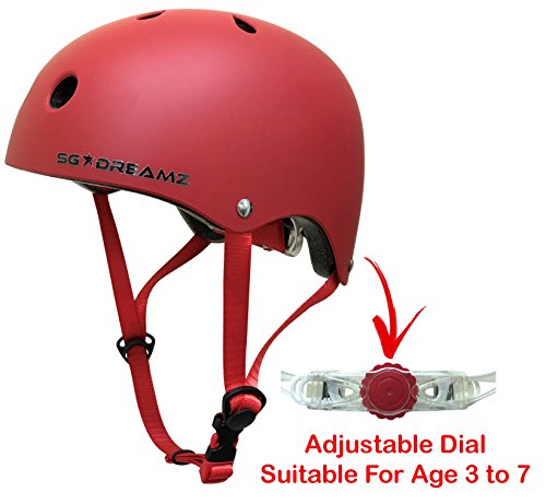 KIDS BIKE HELMET – Adjustable from Toddler to Youth for Boys and Girls Ages 3 To 7 - Multi-Sport for Skateboard Cycling Skate Scooter Roller Bicycle - Certified for Safety and Comfort (Red) - Thumbnail 7