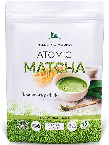Matcha House Premium Ceremonial Grade Green Tea Powder 84g (3oz) - No Additives - Radiation Free - Zero Sugar - First Harvest - FDA Organic Certified