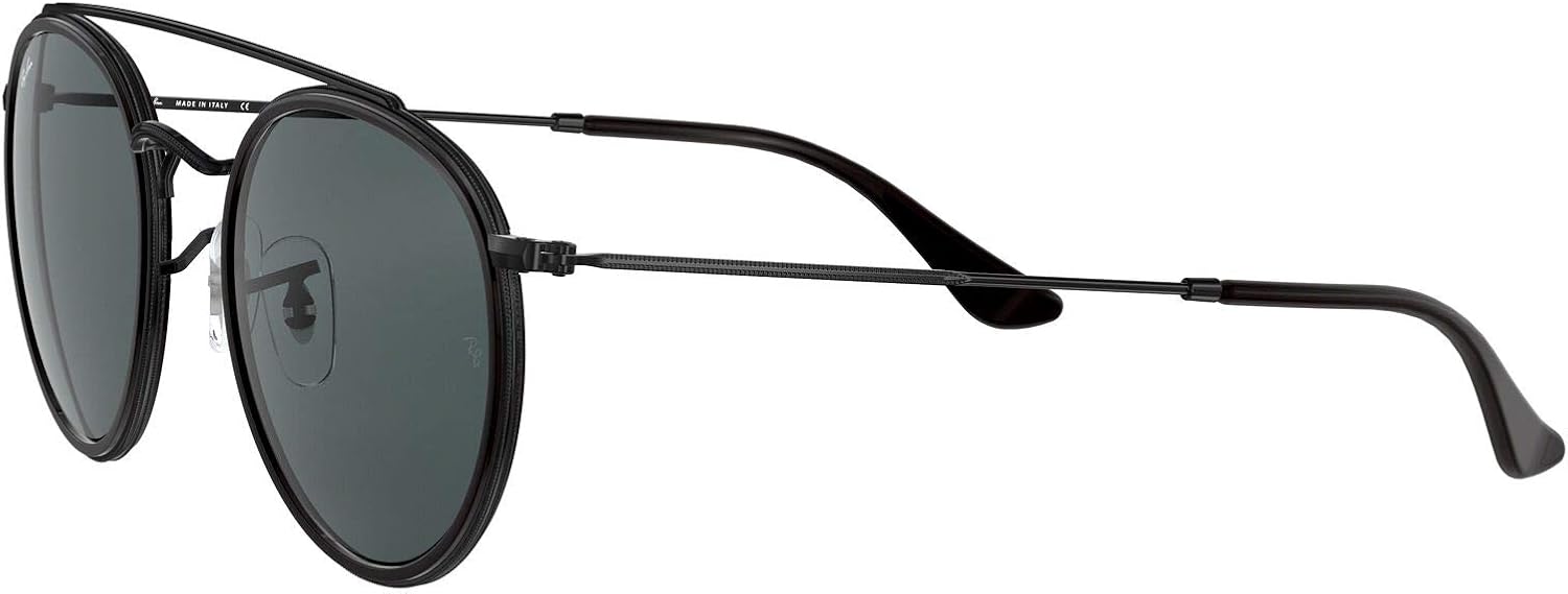 Ray-Ban Unisex-Adult RB3647N Double Bridge Sunglasses, Black/Grey, 51 mm: Shoes