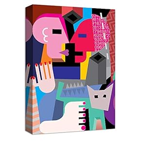 Canvas Wall Art Abstract Character Pictures Home Wall Decorations for Bedroom Living Room Paintings Canvas Prints Framed - 12x18 inches