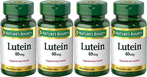 Nature's Bounty Lutein 40 Mg, 30-Count, Pack of 4