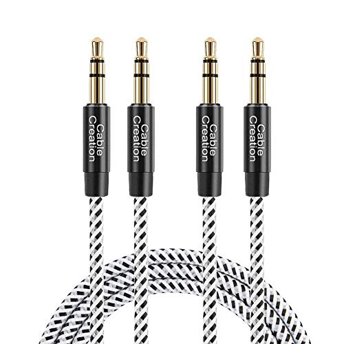 Aux Cord, CableCreation 3.5mm Aux Cable for Car, 3.5mm Auxiliary Audio Cable Compatible with Car/Home Stereos, Speaker, iPhone, All 3.5mm-Enabled Devices, [2-Pack 3 Feet]