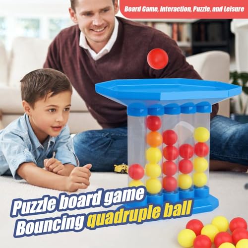 Bounce Ball Game Family Party Game, 2024 New Jumping Connect Funny Ball Board Game Table Top