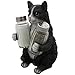 Decorative Black & White Kitty Cat Glass Salt and Pepper Shaker Set with Holder Figurine in Kitten Statues & Sculptures and Pet Kitchen Table Decor Gifts for Cat Lovers