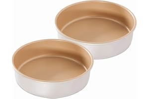 Nordic Ware 9" Round Non-stick Natural Aluminum Cake Pans (2 Pack), Metallic