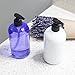 Baire Bottles 16 oz Empty Refillable Plastic Pump Bottles Dispenser 6 Pk PET, BPA Free Refillable Containers Shampoo Lotion Oil Liquid Soap Waterproof Labels USA (Clear with Black Pump, Damask Labels)
