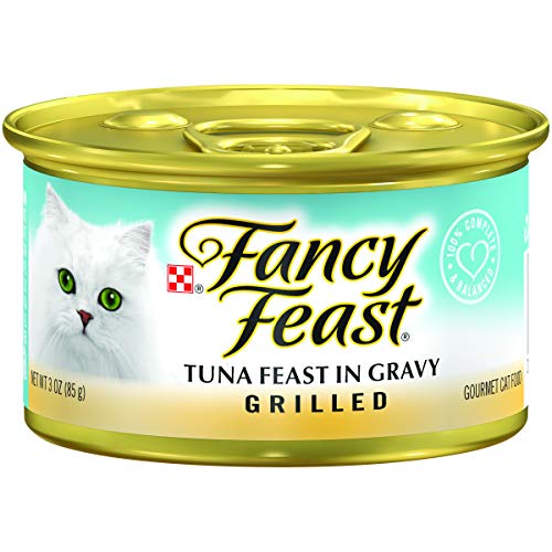 FANCY FEAST GOURMET WET CAT FOOD, TUNA FEAST IN GRAVY, GRILLED, 3 OUNCE SINGLE CAN