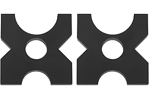 FELIEVY Arbor Press Plate, 20 Ton and 32 Ton Shop Metal Press Plates with 4 Notch, 1 inch/25mm Thickness, H Frame Thickened Hydraulic Shop Press Plate 1" x 5" x 5" (1 Pair)