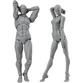 Body Kun Artist Manikin Figure Drawing Supplies Drawing Tools, Mannequin for Artists Drawing Figures Model for Sketching, Painting, Artists Male (Grey)