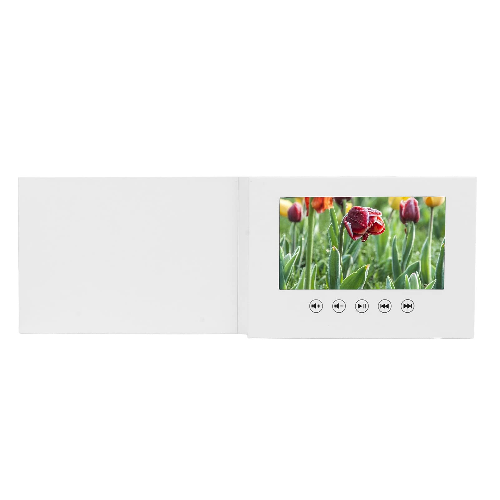 Video Greeting Card, Electronic Greeting Card with LCD Screen, HD Video Playback, 128M Memory, Supports Pictures and Videos, Video Brochure for Wedding Gifts Restaurant