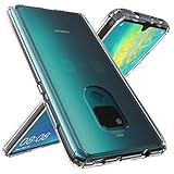 OUBA Huawei Mate 20 Case, [Shock Absorbing] Air Hybrid Slim Thin Shockproof Armor Anti-Drop Crystal [Clear] Back + TPU Bumper Protective Case Cover Compatible for Huawei Mate 20 - Clear