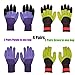 4 Pairs Garden Gloves With Fingertips Claws,Best Gift For Gardener,2 Pairs Working Genie Gloves With Double Claws,2 Pairs without Claws,For Digging and Planting,Breathable. (4 pairs purple and green)