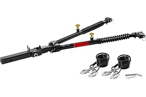 VEVOR Tow Bar, 10000 lbs Towing Capacity with Ropes, Powder-Coating Alloy Steel Bumper-Mounted Universal Towing Bar with Max 