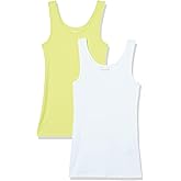 Amazon Essentials Women's Slim-Fit Scoop Neck Tank Top, Pack of 2