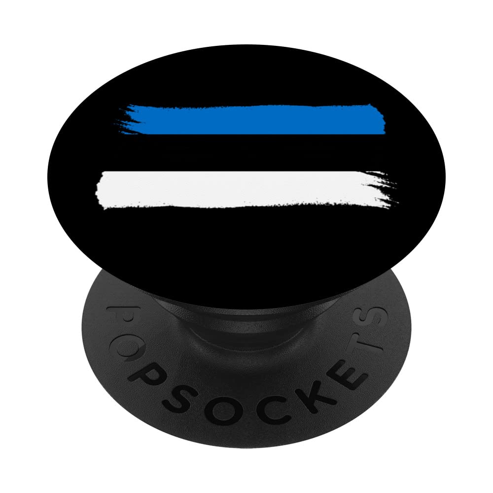Vintage Brush Style Estonian Flag Estonia PopSockets Swappable PopGrip