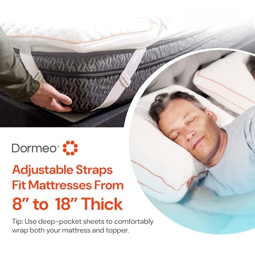 Dormeo Premium Queen Breathable Mattress Topper with 3-Zone OctaspringⓇ Technology for Optimal Back Support, Anti-Slip Bottom, Topper Only - Mattress Not Included