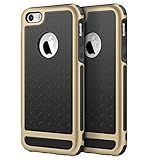 iPhone 5S Case, iPhone SE Case, DACHUI Apple iPhone 5S Cover Slim Case Protective Double Color Back Shell Bumper Case Durable TPU Cover for iPhone 5S/SE (Black+Gold)