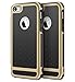 iPhone 5S Case, iPhone SE Case, DACHUI Apple iPhone 5S Cover Slim Case Protective Double Color Back Shell Bumper Case Durable TPU Cover for iPhone 5S/SE (Black+Gold)