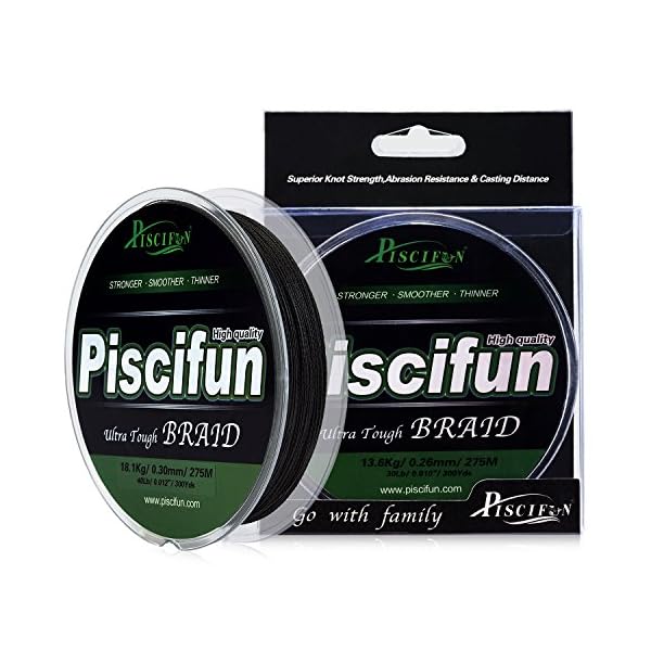 Piscifun-Braided-Fishing-Line-Black-PE-Line-150yards-300yards-547yards