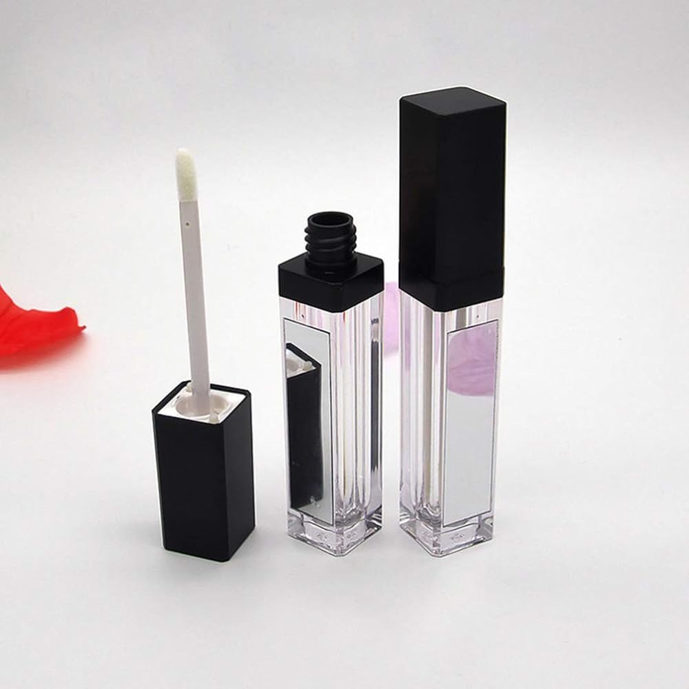 Lurrose Empty Clear Lip Gloss Tubes LED Light Lip Glaze Tubes with