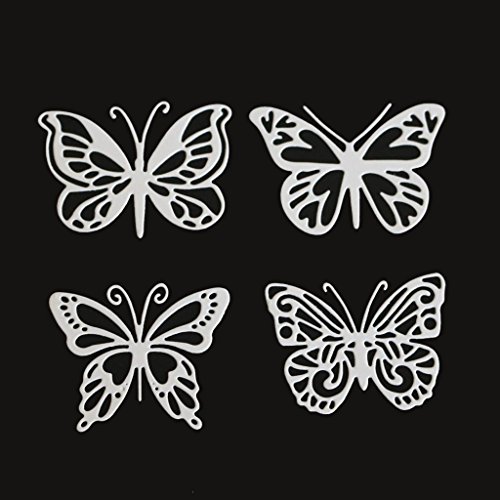 image for Transer Metal Die Cutting Dies 4 Pcs Butterflies Stencil for DIY Scrap