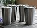 Heavy Duty Stainless Steel Tumblers Sanitary Rimless 16oz 4Pack by Caveman Cups