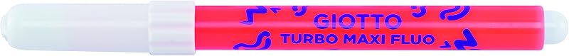 Turbo Maxi, marcadores de ponta de fibra de tinta fluorescente, ponta larga, 5 mm de chumbo, cores variadas Fluo, 8 unidades
