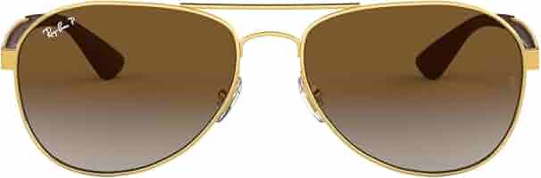 Ray-Ban RB3549 Aviator Sunglasses, Gold 