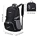 ORICSSON Lightweight Men and Women Handy Water-Resistant Packable Travel Backpack Daypack Black 35L