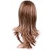 Long Synthetic Wig with Bangs 2 Tone Japanese Kanekalon Fiber 12 Styles Heat Resistant Full Wig Full Head for Women Girls Lady,15.5'' / 15.5 inch,Light brown blonde mix