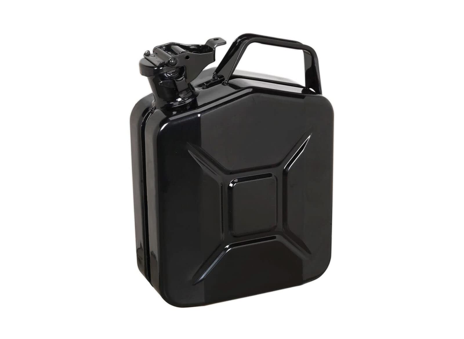 5 Litre Metal Jerry Can - Black - for Fuel Petrol Diesel etc