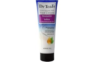 HEPHBOARD Dr Teal's Pure Epsom Salt Foot Cream Pure Epsom Salt Foot Cream with Shea Butter & Aloe Vera & Vitamin E By Dr Teal's Perfume for Women 8 oz
