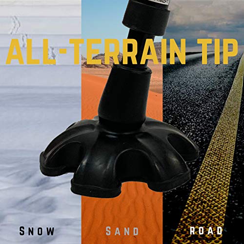 Millennial Medical inMotion All Terrain Tips Heavy Duty Design & Sturdy Crutch Tips Sand