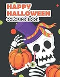 Happy HALLOWEEN coloring book: for kids ages 3-8 by Hola Warhola