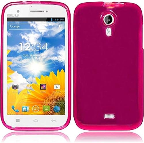 HRW Compatible With BLU Studio 5.0 Frosted TPU Cover Case - Hot Pink