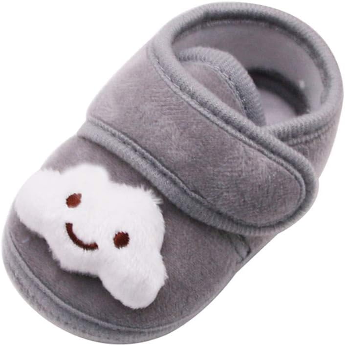 Muium Newborn Toddler Unisex Baby Warm Snow Boots Infant Newborn Baby Girls Plush Stars Cloud Winter Boots Soft Sole Warm Shoes Baby First Walking Shoes