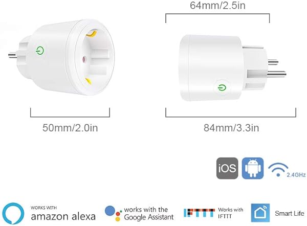 LEDLUX Smart WiFi Socket Compatible con Alexa y Google Home Smart Plug Smart Socket EU Plug 220V 16A Temporizador de monitoreo de consumo APLICACIN TUYA 4PCS