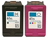 HouseOfToners Remanufactured Ink Cartridge Replacement for HP 61XL (1 Black, 1 Color, 2-Pack)