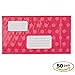4 x 8 Inches Bubble Mailers #000 Printed with Address Lines, Pink Polka Dots, Pack of 50