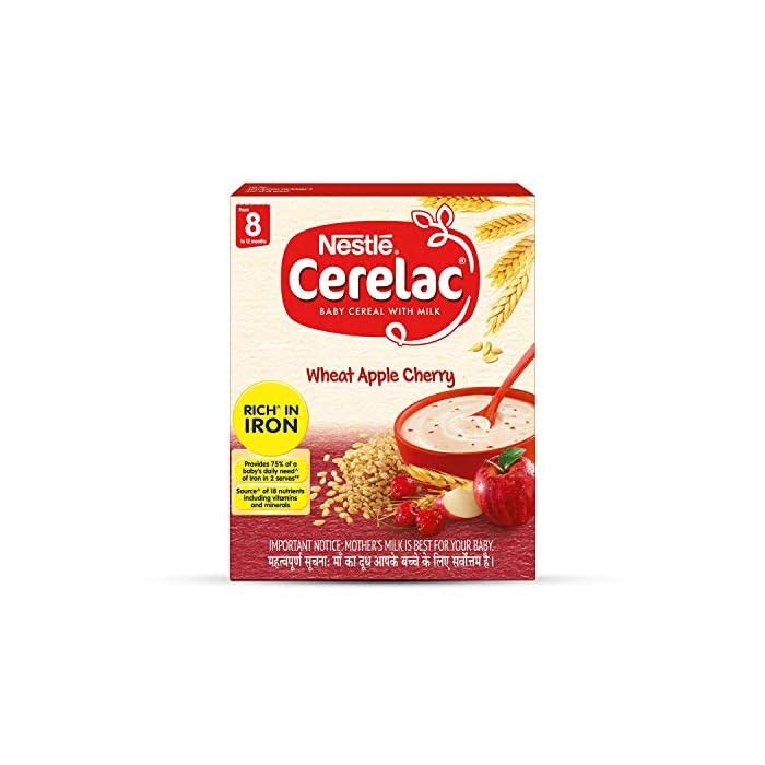 Buy Nestle CERELAC Baby Cereal with Milk, Wheat Apple Cherry â€“ From 8
