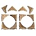 dophee 12Pcs Antique Brass Jewelry Box Corner Case Chest Corner Protector Guard Edge Cover