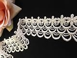 2 Yards, Venise Lace Trim, Delicate Raindrop Design, Ivory, 1.5
