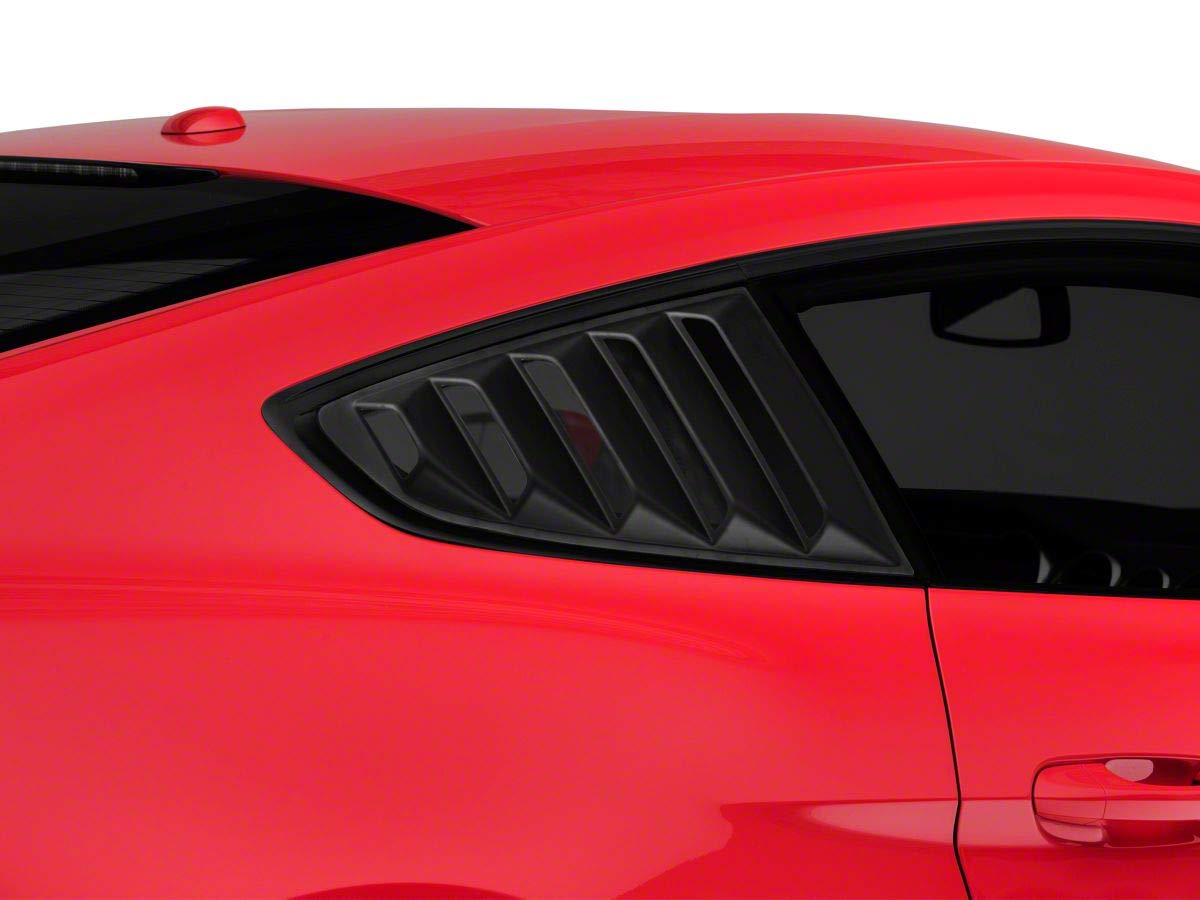 Buy SpeedForm Vintage Quarter Window Louvers; Matte Black Compatible