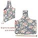 Teamoy Knitting Tote Bag, Travel Canvas Project Wrist Bag for Needles(14inches), Yarn and Crochet Supplies, Lightweight, Perfect Size for Crafting On The Go (Large, Peony)