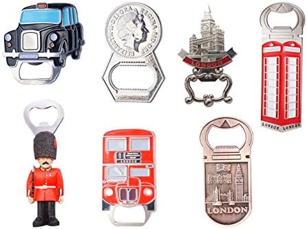 UK SouvenirLondon Icons Bottle Opener Fridge Magnets - Set of 6