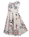 Arshiner Girls Sleeveless Vintage Floral Swing Party Dress Summer Princess