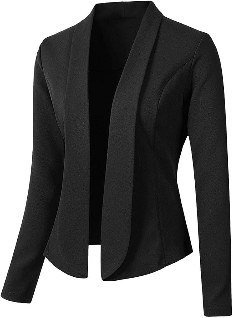Wolfleague Veste de Tailleur Femme Chic Couleur Unie ...