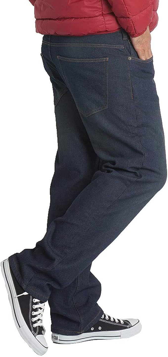 Amazon 大きいサイズ メンズ ジーンズ ストレッチパンツ 防寒パンツ フリース ゆったり ストレート ジーパン 太め 2l 3l 4l 5l ウエスト94から1 ジーンズ 通販